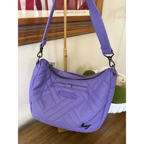lug Handbags - Lug Harmony Purple Shoulder Crossbody Bag Quilted Convertible Organizer Purse